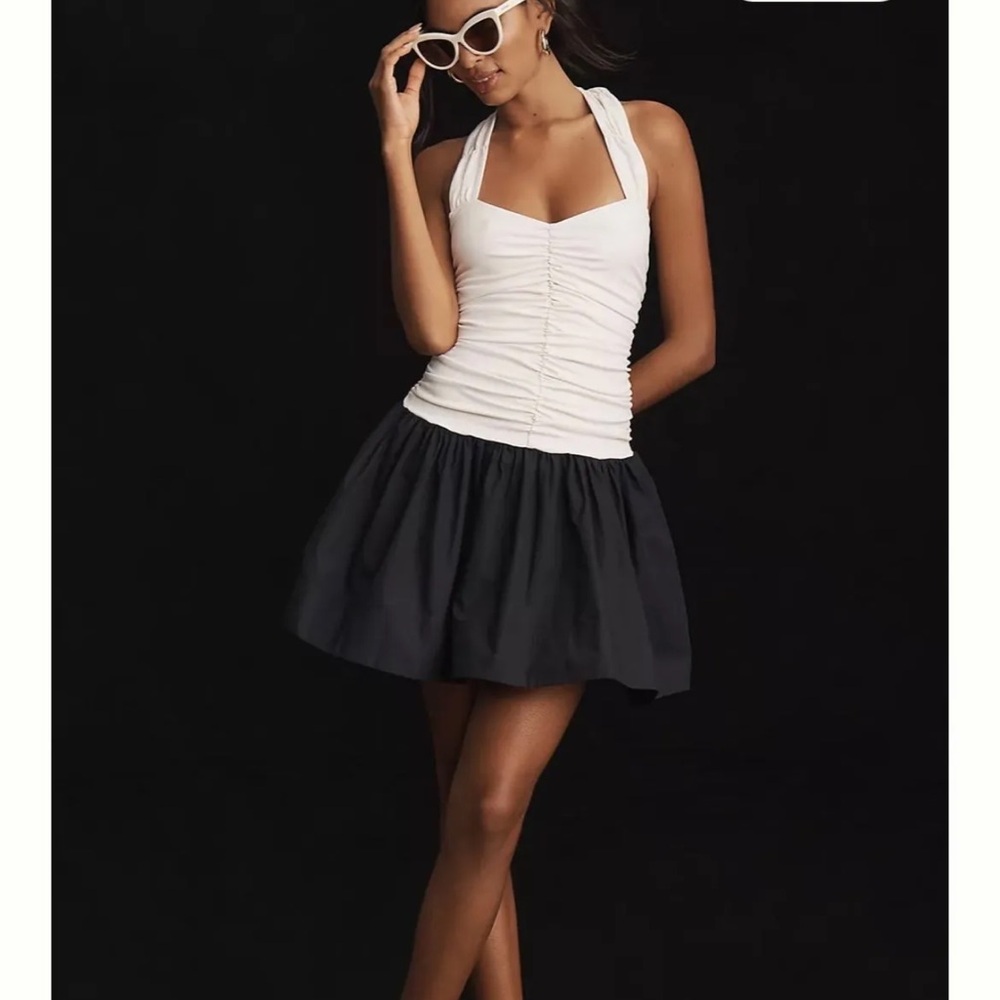 **SOLD** Maeve by Anthropologie Halter Twofer Mini Dress XS NWT $168